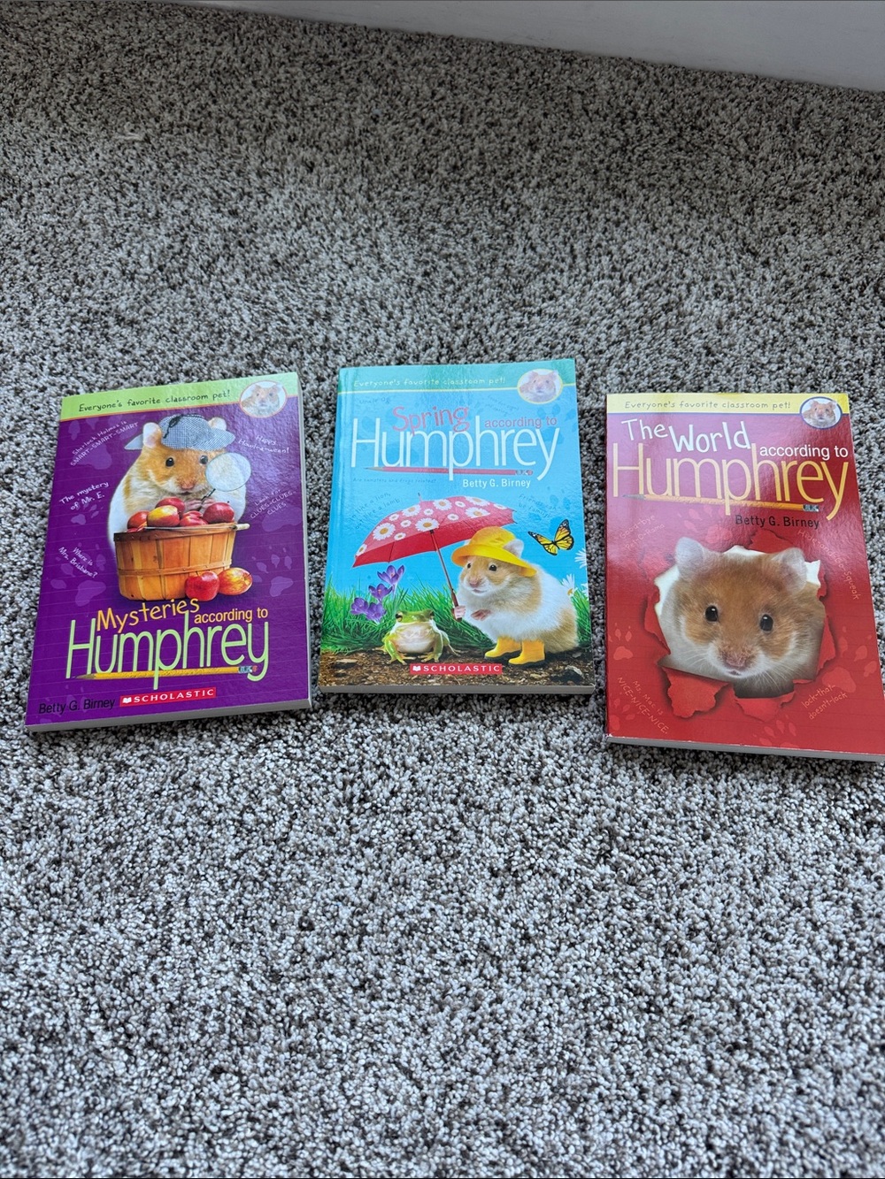 Scholastic Humphrey Book Set - Purple, Blue, Red Covers